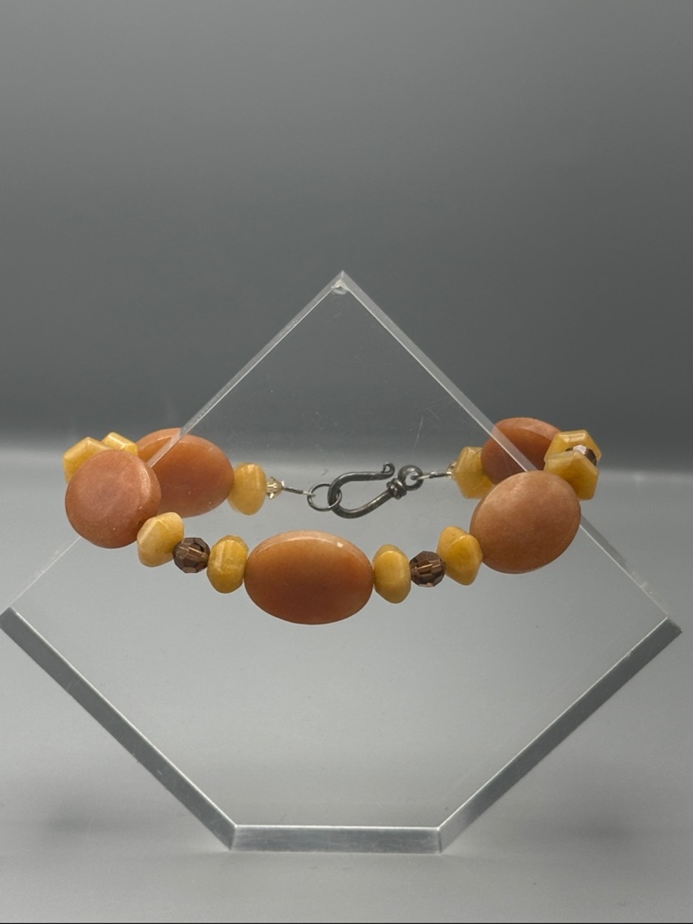 Amber beaded bracelet